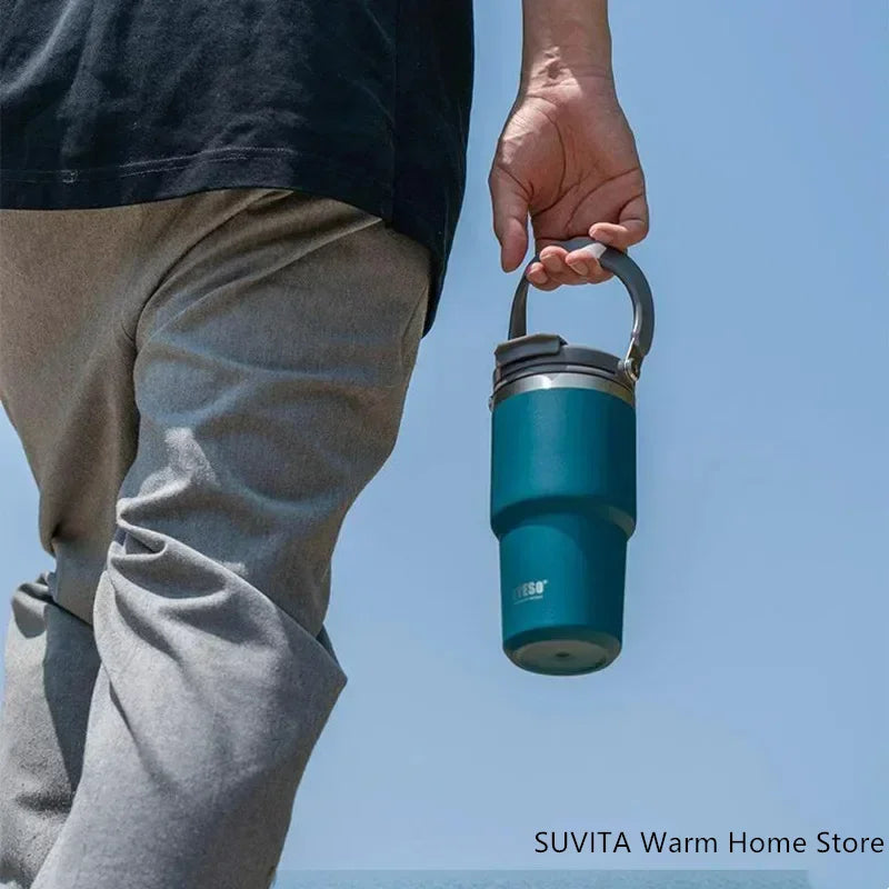 Tumbler Coffee Cup Stainless Steel Vacuum Thermal Insulated Mug Large Capacity Double Drink Car Water Bottle Travel Mug