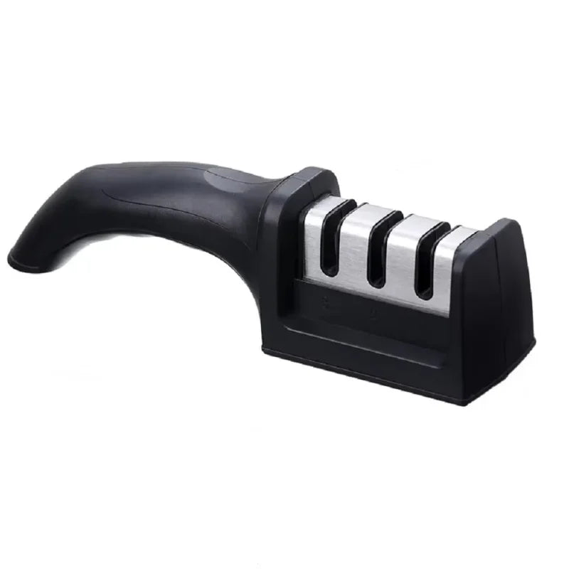 Kitchen 3/4-Segment Knife Sharpener Household Multi-Functional Hand-Held 3/4-Purpose Black Sharpening Stone